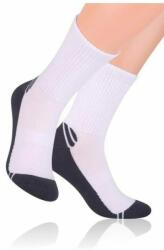 Steven Sosete sport barbati, flausate pe talpa - Steven S047-53A alb-grafit (Culoare: Alb, Marime: 44-46) (24751)