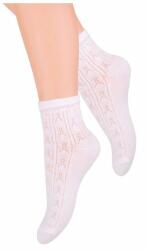 Steven Sosete jacard 1/2 pentru fete - Steven S105 (Culoare: Alb, Marime: 26-28) (13917)