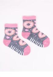 YO Club Sosete flausate pentru fete, ABS, YO Club SK20, multicolor (Culoare: Multicolor, Marime: 20-22) (29086)