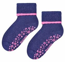 Steven Sosete flausate pentru fete, ABS pe talpa, Steven S038-S007 bleumarin (Culoare: Bleumarin, Marime: 32-34) (25391)