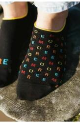 MORE Talpici dama - Sosete dama - din bumbac, cu model asimetric - Happy socks - More S005-006 negru (Culoare: Negru, Marime: 35-38) (28874)