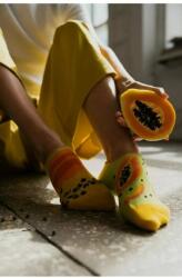 MORE Talpici dama - Sosete dama - din bumbac, cu model asimetric - Happy socks - More S005-001 Papayas (Culoare: Verde, Marime: 39-42) (NX-19777)