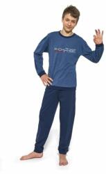 Cornette Pijama adolescenti bumbac pentru baieti, Cornette B989-037 (Culoare: Jeans, Marime: XS/164) (27333)