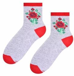 Steven Sosete dama cu model folk - Steven S118K033 gri melange (Culoare: Gri, Marime: 35-37) (26279)