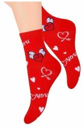 Steven Sosete dama cu model Love you - Steven S099-452 rosu (Culoare: Rosu, Marime: 38-40) (22348)