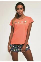 Cornette Pijama dama, 100% bumbac, Cornette W370-166 Sushi 2 (Marime: L, Culoare: Coral) (NX-6061)