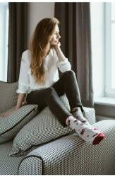 Steven Sosete bumbac dama, model rodii - Steven S159-048V gri melange (Culoare: Gri, Marime: 38-40) (26869)