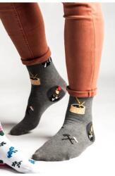 Steven Sosete barbati cu model folk - Steven S118M008 gri melange (Culoare: Gri, Marime: 39-42) (26238)