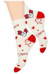 Steven Sosete dama cu model Love you - Steven S099-451D ecru (Culoare: Ecru, Marime: 38-40) (22340)