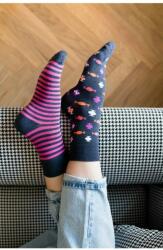 MORE Sosete dama - Sosete colorate - fabricate din bumbac, cu model asimetric colorate - Happy socks - More S078AS008 Sweets (Culoare: Roz, Marime: 35-38) (NX-21896)