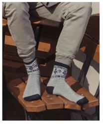 Steven Sosete barbati cu model folk - Steven S056-C055 gri melange (Culoare: Gri, Marime: 45-47) (18100)