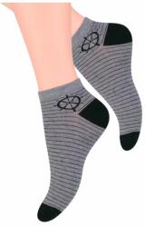 Steven Sosete scurte din bumbac pentru dama - Steven S114-006K gri melange (Culoare: Gri, Marime: 35-37) (18229)
