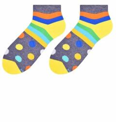 MORE Sosete scurte dama, model Dots&Stripes - More S069039 gri (Culoare: Gri, Marime: 35-38) (25573)
