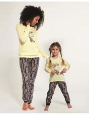 Cornette Pijama dama Cornette, colectia mama-fiica, art W671-259 Elephant (Culoare: Galben, Marime: L) (27247)
