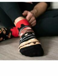 MORE Sosete scurte barbati, model asimetric Cookies - More S035-007 negru (Culoare: Negru, Marime: 39-42) (NX-20251)