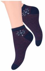 Steven Sosete scurte din bumbac pentru dama - Steven S114-008K granat (Culoare: Bleumarin, Marime: 35-37) (18231)