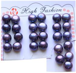 Perle de Cultura Albastra Rondele Margele Pentru Cercei 8-8, 5 x 8-8, 5 x 7 mm - AAA - Jumatate Forat - 5 Pereche