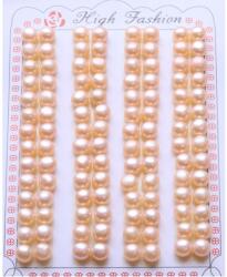  Perle de Cultura Roz Rondele Margele Pentru Cercei 4, 5-5 x 4, 5-5 x 3 mm - AAA - Jumatate Forat - 5 Pereche