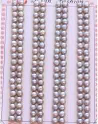  Perle de Cultura Gri Rondele Margele Pentru Cercei 4, 5-5 x 4, 5-5 x 3 mm - AAA - Jumatate Forat - 5 Pereche