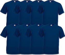 Fruit of the Loom 8 db-os pólócsomag Fruit of the Loom F02 kereknyakú, rövid ujjú, sötétkék- S (61036NV-8-S)