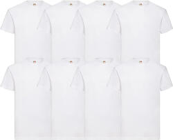 Fruit of the Loom 8 db-os pólócsomag Fruit of the Loom F02 kereknyakú, rövid ujjú, fehér - L (61036WH-8-L)