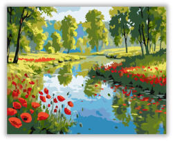  Pipacsok a Folyóparton - számfestő készlet