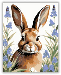  Barna Nyuszi Levendulával - számfestő készlet