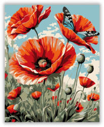  Pipacsok és Pillangó - számfestő készlet