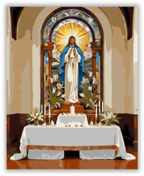  Húsvéti Oltár Liliomokkal - számfestő készlet