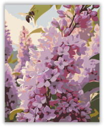  Rózsaszín és Lila Orgona Méhecskével - számfestő készlet