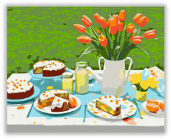  Húsvéti Brunch Asztal - számfestő készlet