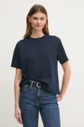 Tommy Hilfiger pamut póló női, sötétkék, WW0WW43597 - sötétkék S