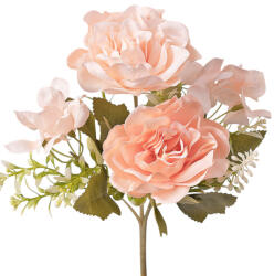 Valex Decor Hortenzia selyemvirág csokor, 5 ágú, 30cm magas - Púder rózsaszín (LD009-02)