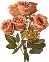 Valex Decor Rózsa selyemvirág csokor, 7 ágú, 31cm magas - Bézs (LD011-04)
