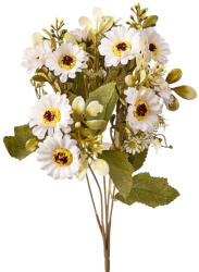 Valex Decor Százszorszép selyemvirág csokor, 5 ágú, 31cm magas - Fehér (LD006-01)