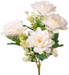 Valex Decor Dália selyemvirág csokor, 7 ágú, 36cm magas - Fehér (LD003-01)