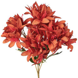 Valex Decor Selyemvirág csokor, 5 ágú, 29cm magas - Sötét narancssárga (LD012-03)