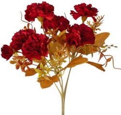 Valex Decor Szegfű selyemvirág csokor, 6 ágú, 30cm magas - Bordó (LD002-04)