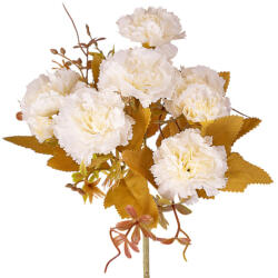 Valex Decor Szegfű selyemvirág csokor, 6 ágú, 30cm magas - Fehér (LD002-01)