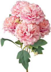 Valex Decor Selyemvirág csokor, 5 ágú, 29cm magas - Púder rózsaszín (LD007-03)