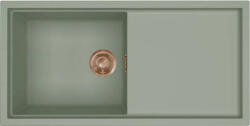 Elleci ELLECI- Mosogatótálca Sintesi 480 Keratek K82 Sage Green bronz tartozékokkal (LKS48082BRZ) - muszakinet