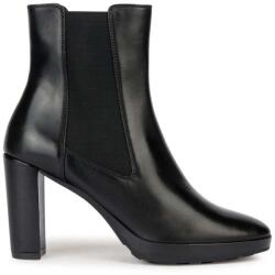 Geox bőr csizma D WALK PLEASURE 85 fekete, női, magassarkú, D35TFC 00043 C9999 - fekete Női 40