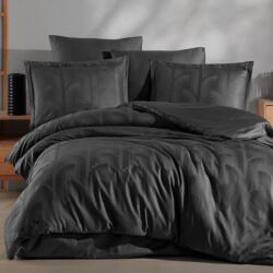 CLASY® Home Lenjerie de pat de lux jacquard satin, cearceaf pilota 200x220cm, Clasy Home, Vega negru Lenjerie de pat