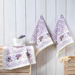 decoDoma Set prosoape bucătărie vafelă LAVANDĂ 40 x 60 cm 3 buc Prosop