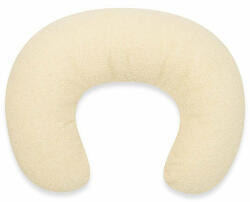 New Baby Perna alaptare, New Baby, Teddy, Bumbac+tesatura teddy, 100% antialergic, Husa detasabila, 60x45x18 cm, 0 luni+, Cream (55634)