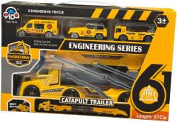 MPC Camion plastic cu catapulta si 3 vehicule de constructii cu lungime maxima de 61 cm1/43 (36590)