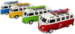 DIECAST VW T1 (Replica) cu Surf pe plafon cu led-uri si sunete scala 1/34, 4 culori disponibile1/43 (36682)