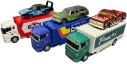 DIECAST Masina Camion container cu lift + masinuta, 3 culori diferite1/43 (36649)