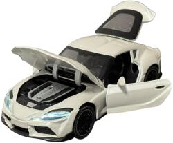 DIECAST Toyota GR Supra mk5 (J29/DB) Replica 2019 Alb cu led-uri si sunete1/43 (36733)