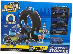 Che Zhi Parcare cu 3 masinute incluse Tire Parking Lot Police series1/43 (36626)